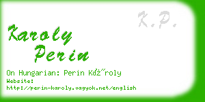 karoly perin business card